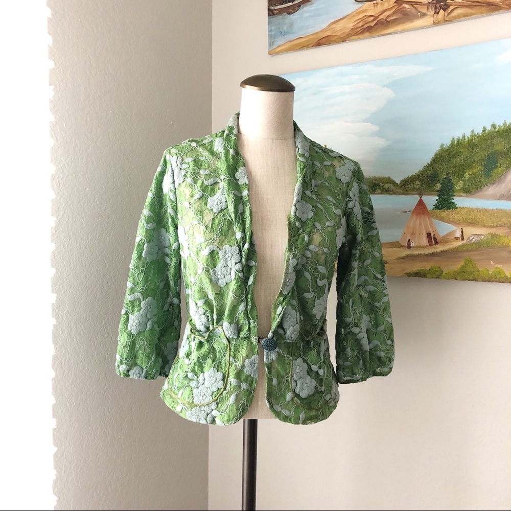 Anthro Weston Wear Lace Jacket 🌿